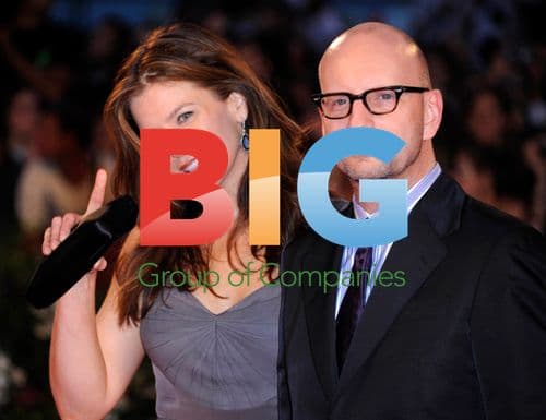 Jules Asner and Steven Soderbergh at Contagion Premiere