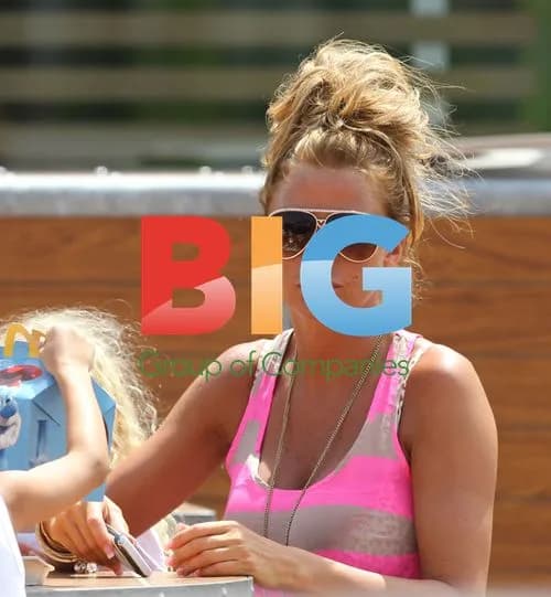 Katie Price and Children Shopping in Spain