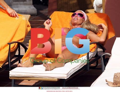 Katie Price Pool Relax in Spain