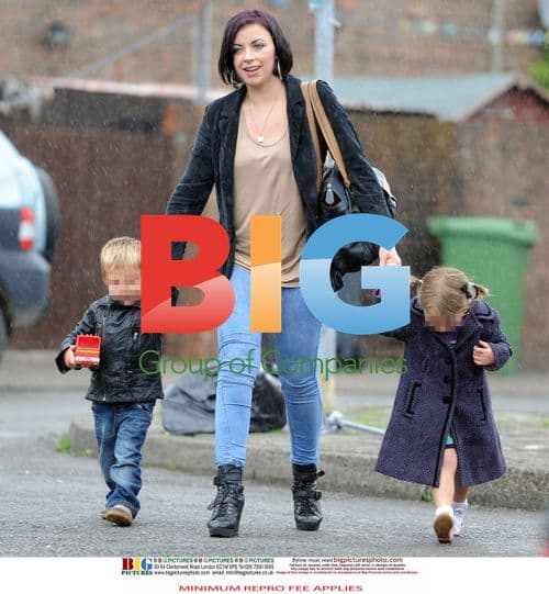 Charlotte Church with children in rain