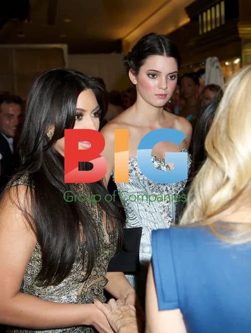 Kim Kardashian and Kendall Jenner at Sherri Hill Fashion Week