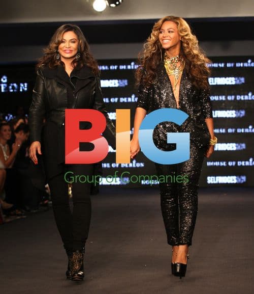 Tina Knowles and Beyonce at London Fashion Week