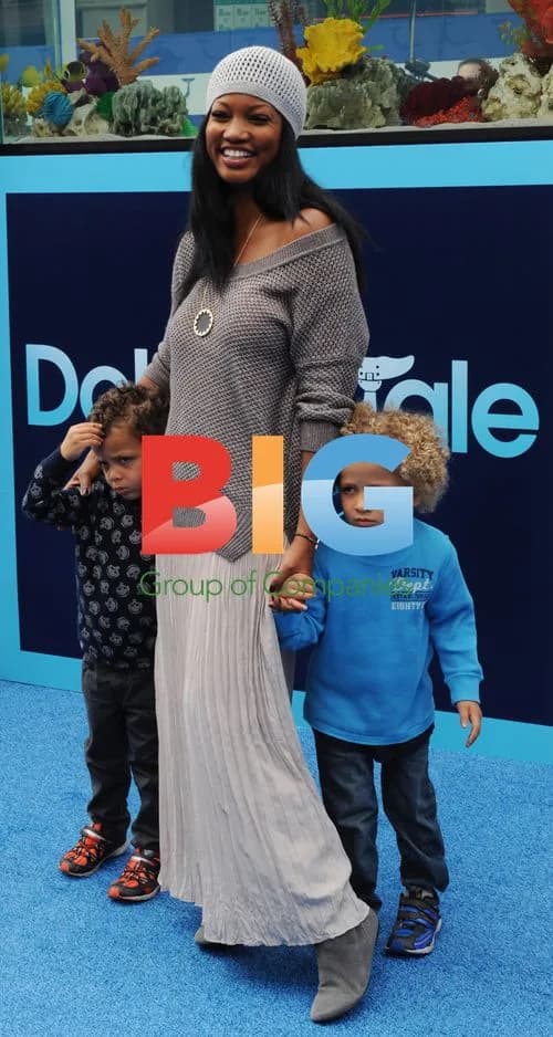 Garcelle Beauvais and Sons at 'Dolphin Tale' Premiere