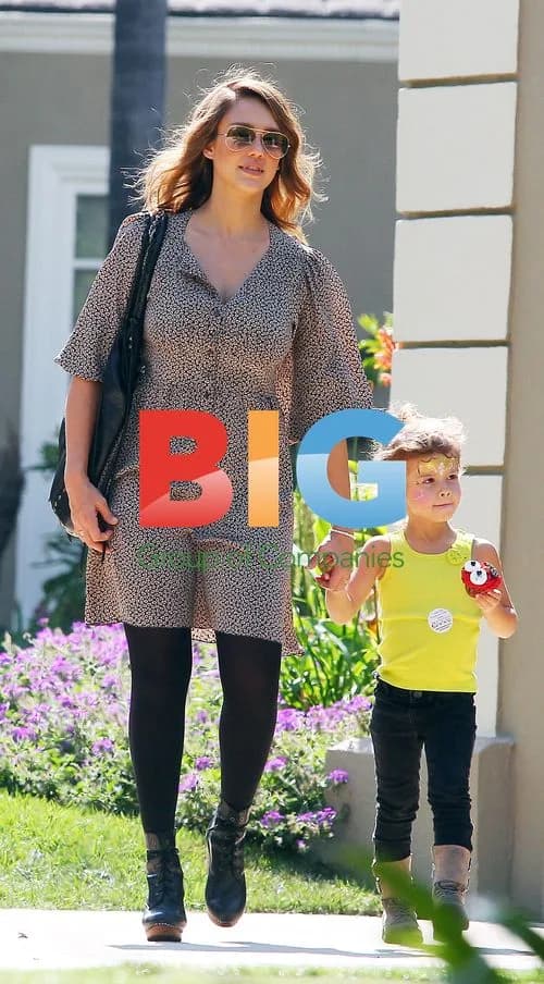 Jessica Alba and family at birthday party