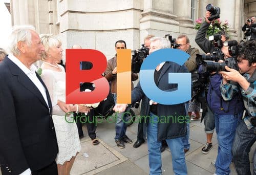 Michael Winner and Geraldine Lynton-Edwards Wedding