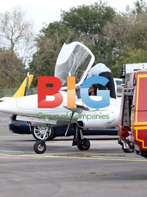 Angelina Jolie Takes Flying Lesson