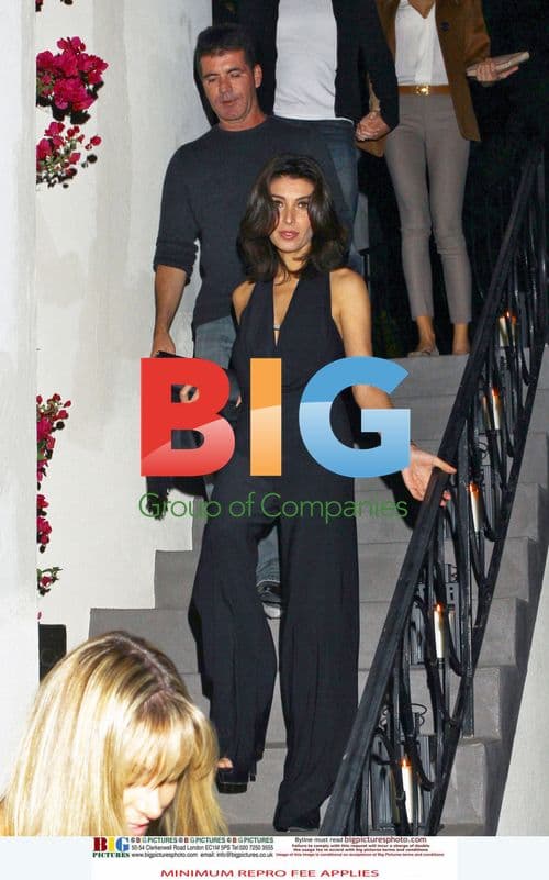 Simon Cowell and fiance Mezhgan leave house