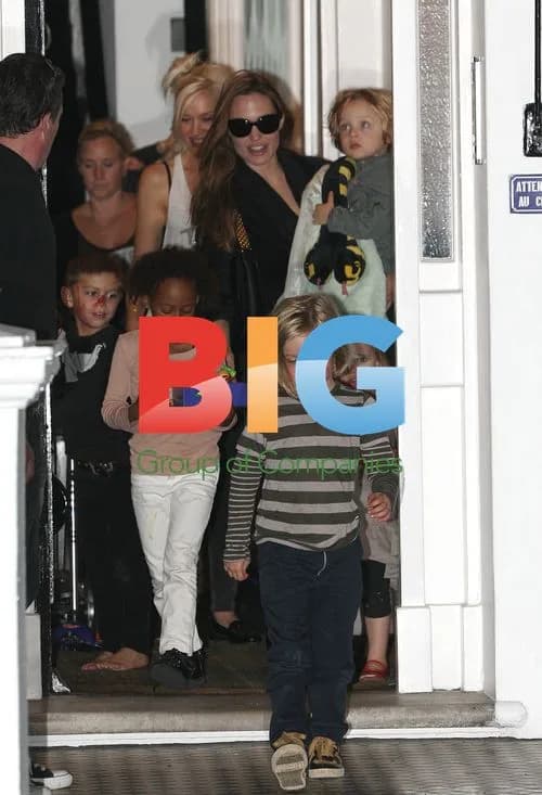Angelina Jolie visits Gwen Stefani with children