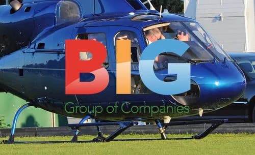 Brad Pitt Leaving by Helicopter