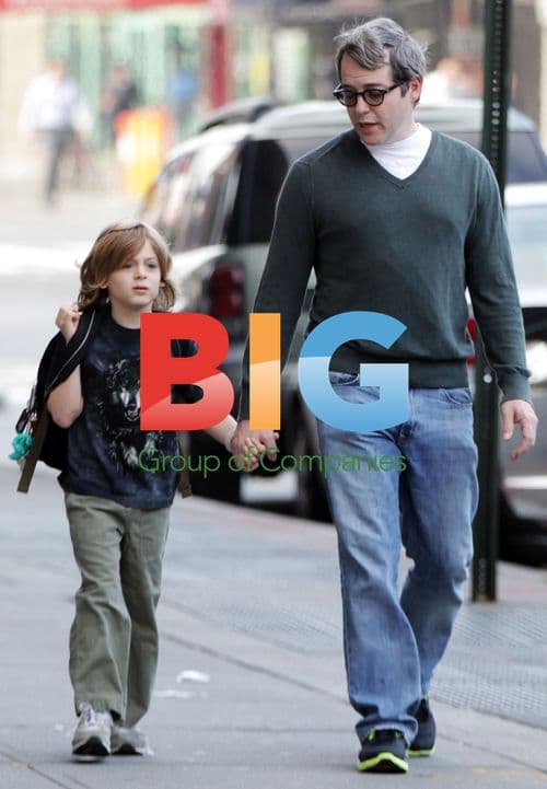 Matthew Broderick with son James in New York