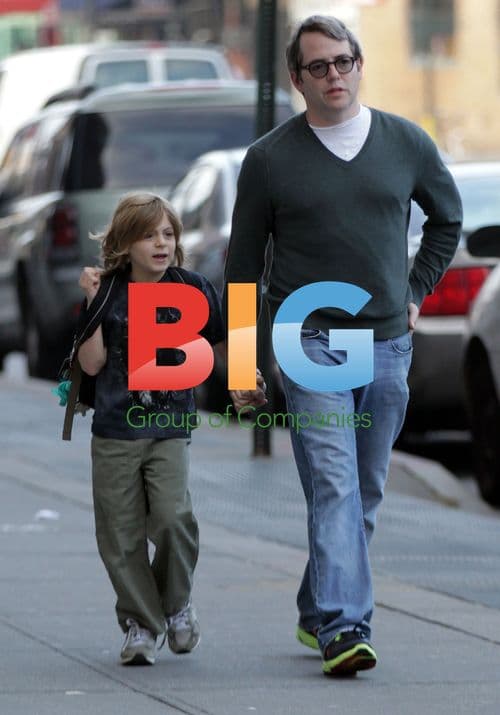 Matthew Broderick walks with son James in NYC