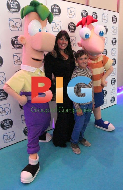 Zoe Tyler and Family at 'Phineas and Ferb' Screening