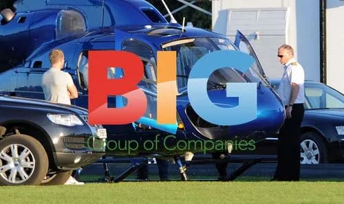 Brad Pitt Leaving by Helicopter
