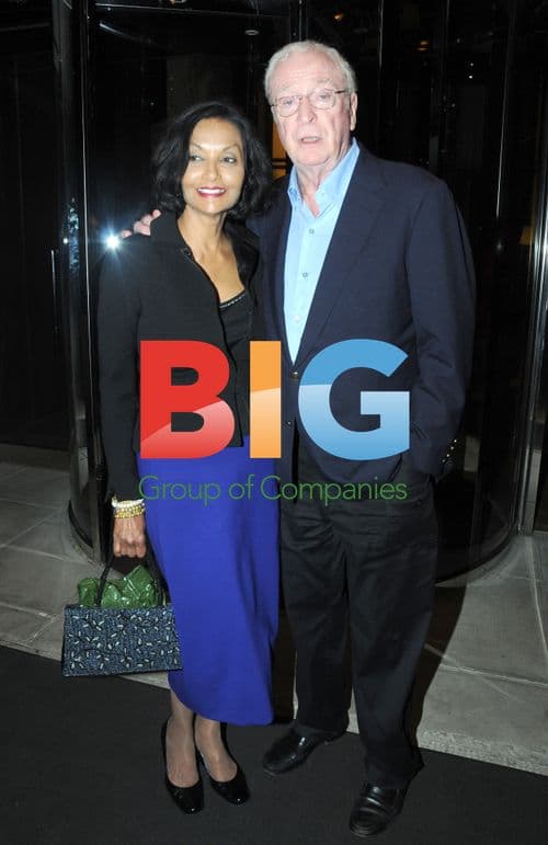 Sir Michael Caine and wife leave Mayfair hotel