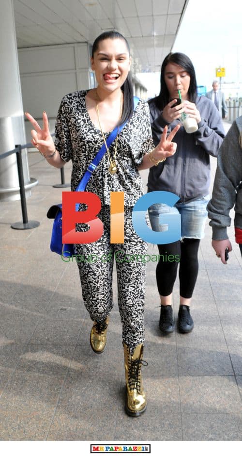 Jessie J Arrives at Glasgow Airport