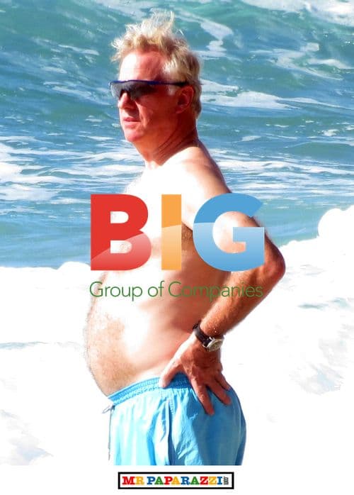 Mark Thatcher on Beach in Barbados