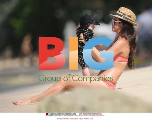 Myleene Klass and family in Barbados