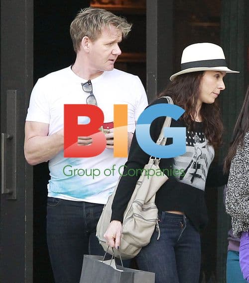 Gordon Ramsay with family at ice skating rink