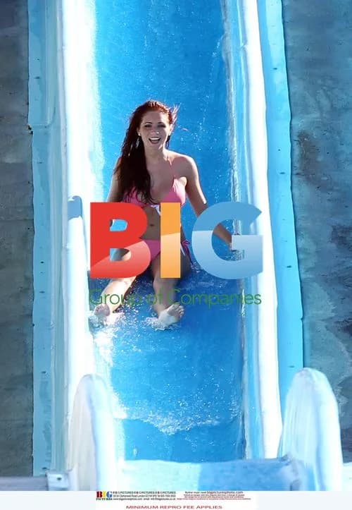 Amy Childs on Waterslide in Bikini