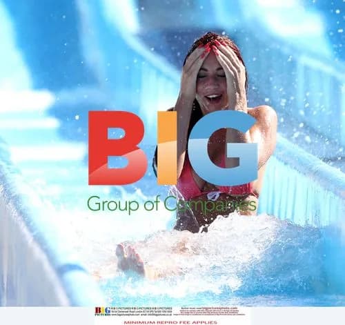 Amy Childs in Pink Bikini on Waterslide