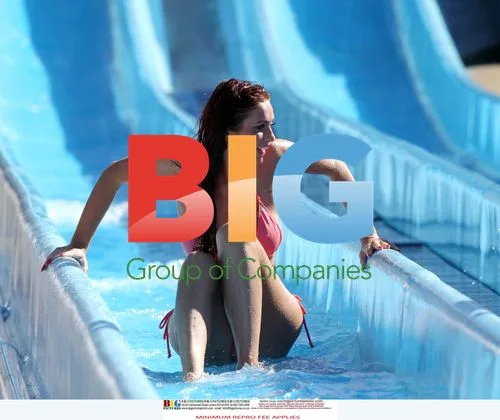 Amy Childs in Pink Bikini on Waterslide