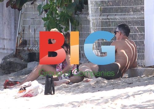 Gary and Danielle Lineker on St Barts beach