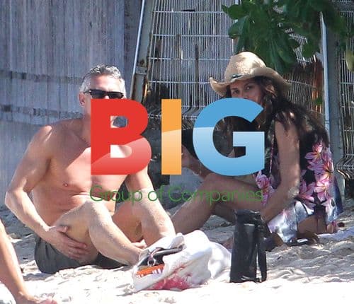 Gary and Danielle Lineker on St Barts Beach