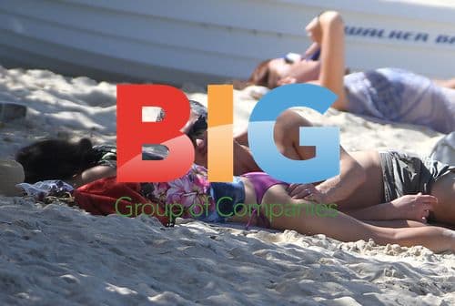 Gary and Danielle Lineker on St Barts Beach