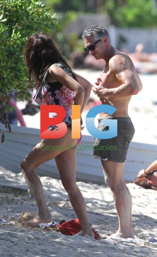 Gary and Danielle Lineker on St Barts Beach