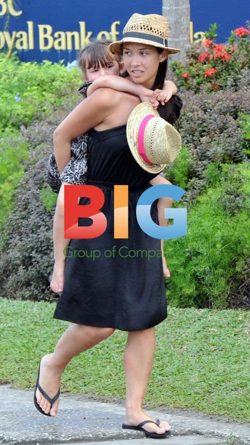 Myleene Klass Family Caught in Caribbean Rain