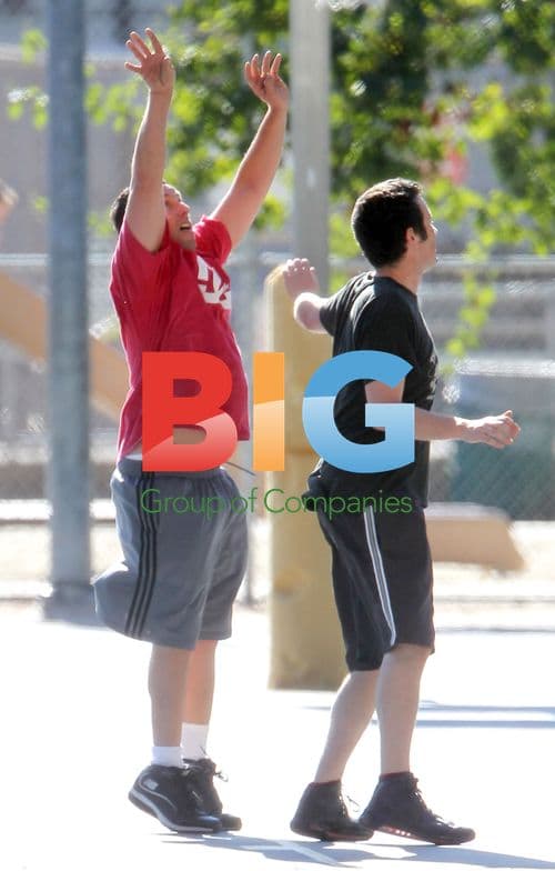 Adam Sandler Plays Basketball in Brentwood