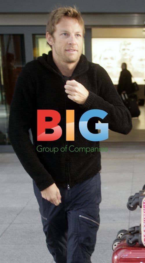 Jenson Button Arrives at Heathrow