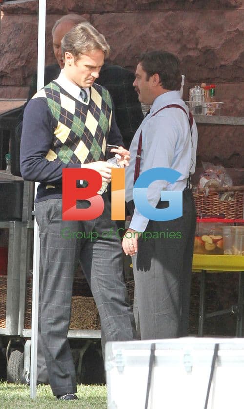 John Lithgow and Josh Collins on Dogfight Set