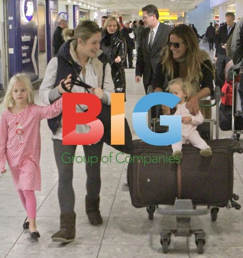 Caroline Flack Returns From India With Family