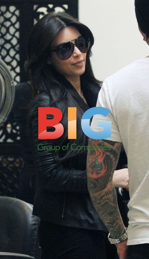 Kim Kardashian at Beverly Hills Hair Salon