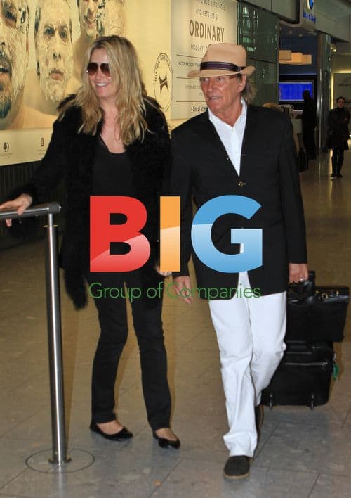Rod Stewart and Family Arrive at Heathrow
