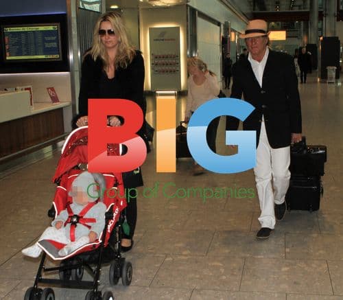 Rod Stewart and Family Arrive at Heathrow