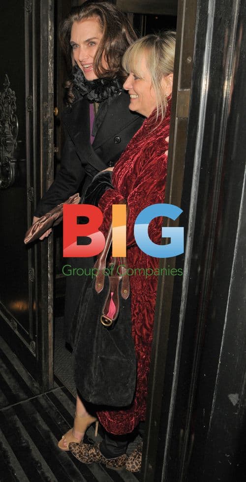 Brooke Shields and Twiggy Laugh in London