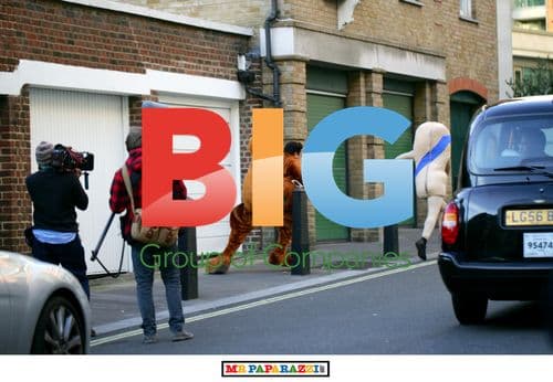 Dom Joly Filming TV Show as Squirrel