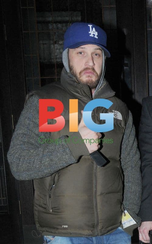 Tom Hardy Smiles Outside London Restaurant