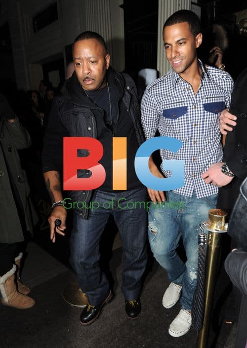 Marvin Humes and Aston Merrygold of JLS Leaving Movida Nightclub