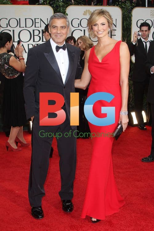 Stacy Keibler and George Clooney at Golden Globes