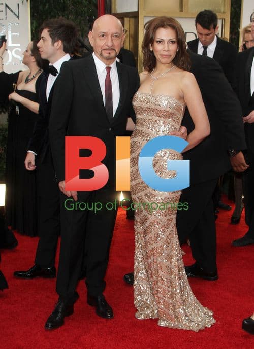 Ben Kingsley and Daniela Lavender at Golden Globes