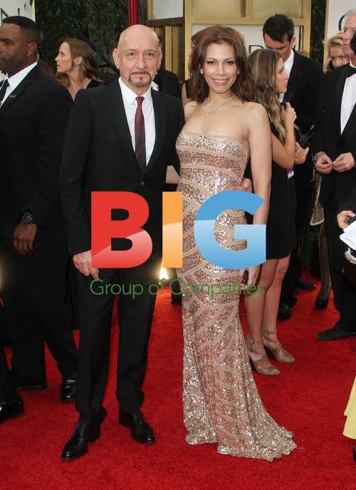 Ben Kingsley and Daniela Lavender at Golden Globes