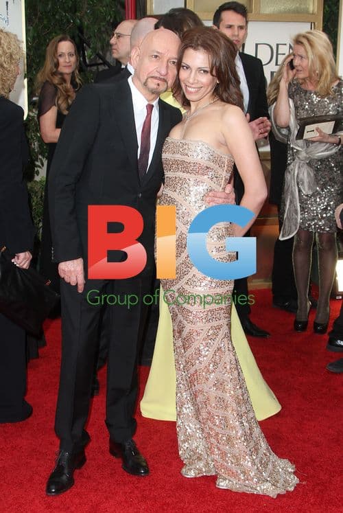 Ben Kingsley and Daniela Lavender at Golden Globes