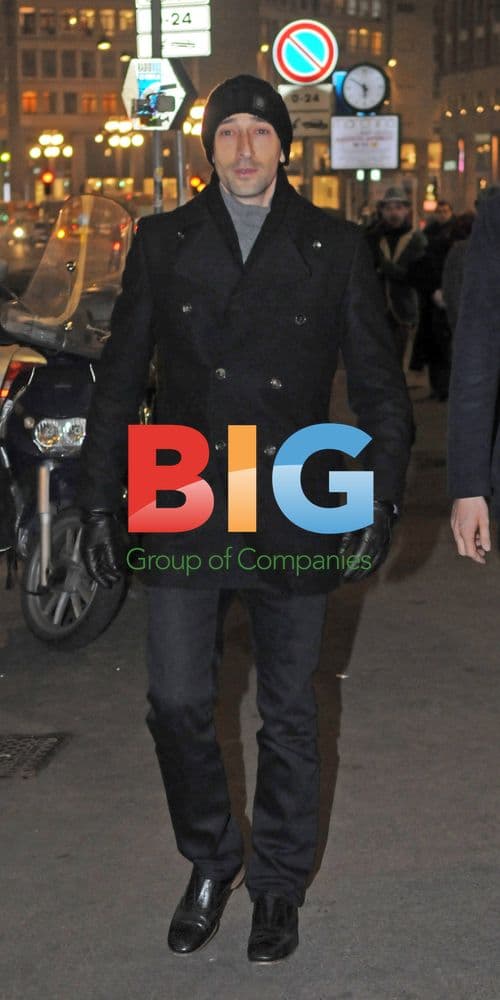 Adrian Brody Shopping at Prada in Milan