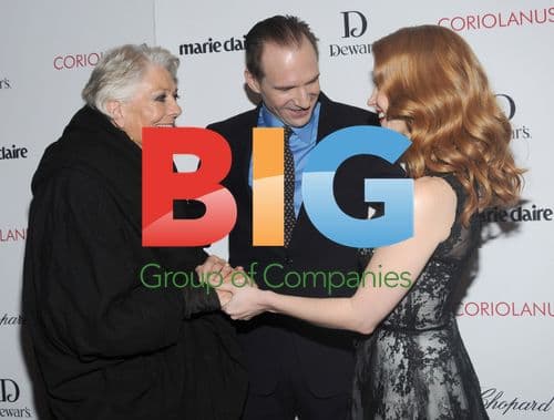 Vanessa Redgrave, Ralph Fiennes and Jessica Chastain at \"Coriolanus\" Premiere