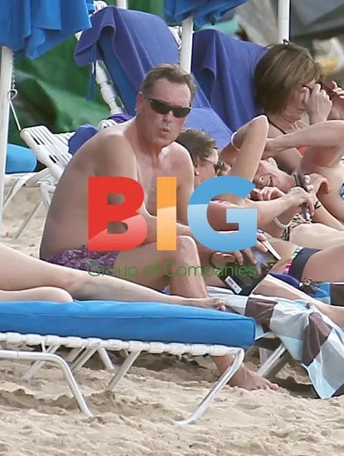 Glenn Hoddle Relaxes on Caribbean Beach