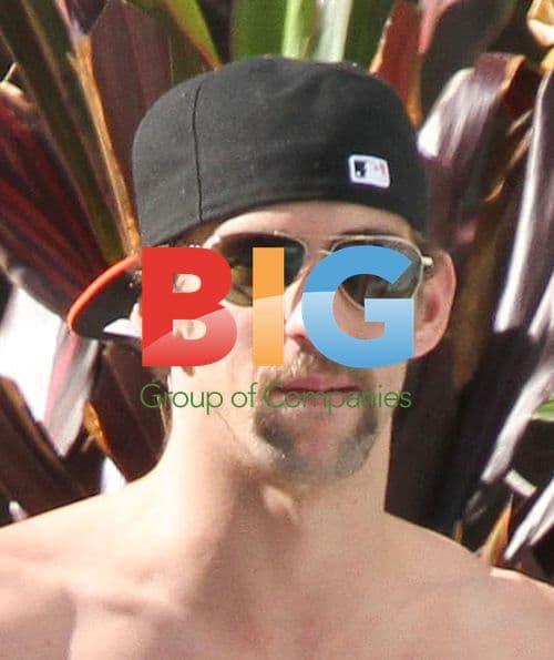 Michael Phelps Poolside in Miami