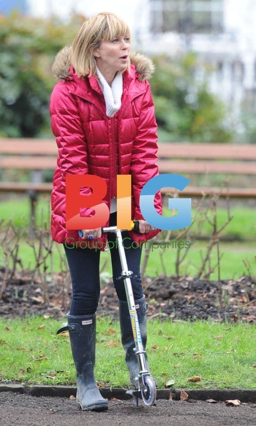 Kate Garraway and Family at Park Cleanup